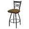 Holland Bar Stool Co 30" Swivel Bar Stool, Pewter Finish, Canter Saddle Seat X820 - alternate 1